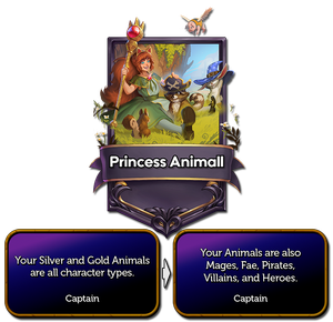 Princess Animall old text your silver and gold animals are all types. her new text your animals are also mages, fae, pirates, villains and heroes
