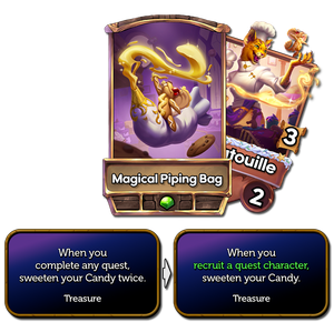 Now sweetens your candy when you recruit a quest character rather than sweetening twice when you complete a quest