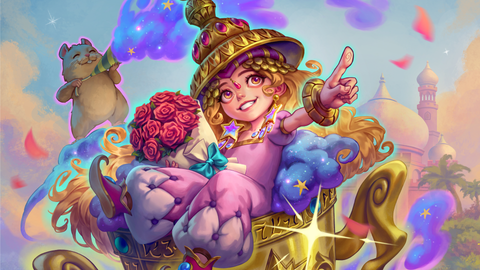 Lil' Genie sits inside a golden trophy.