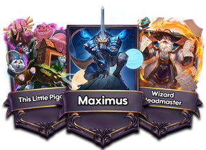 Maximus, wizard headmaster and little piggie alt arts rotating out