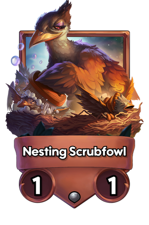 A Nesting Scrubfowl card.