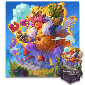 Sorcerous Serena has transformed into a giant turtle like monster